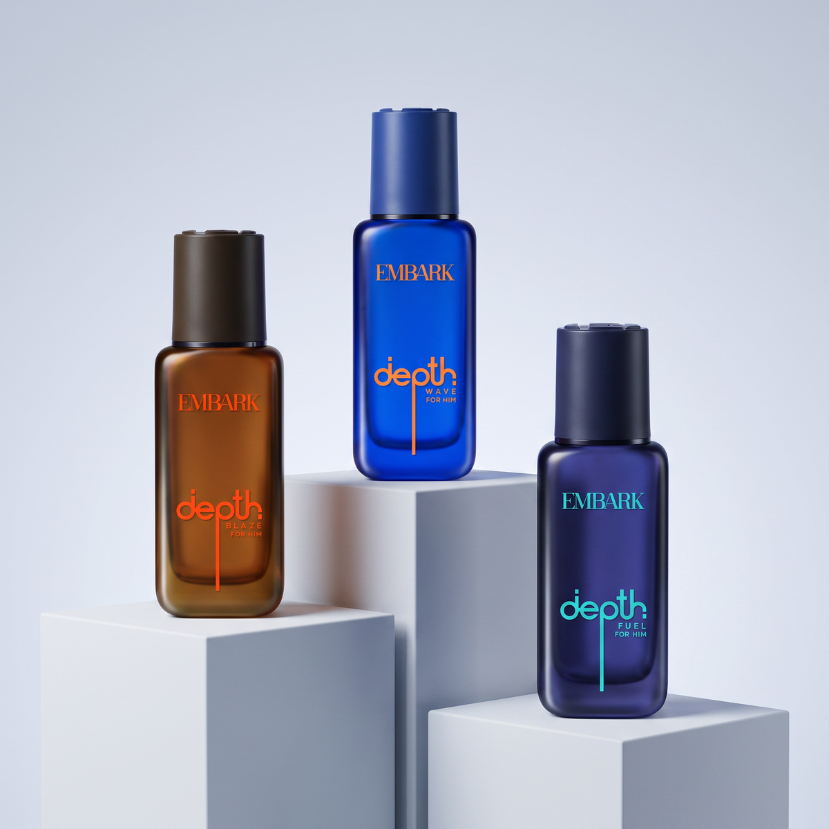 DEPTH For Him Gift Set – Blaze, Wave & Fuel Eau de Parfum Embark Perfumes Best Perfume for men Best Perfume for women Buy Perfume Online Best Perfume for Her Best Perfume for Her Long Lasting Perfumes