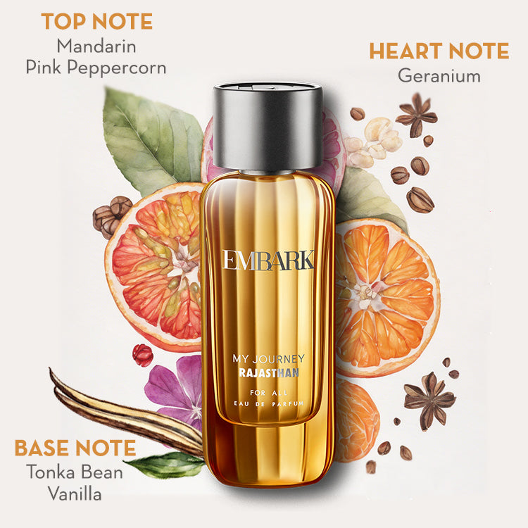 Journey Rajasthan For All - Eau De Parfum (EDP) Embark Perfumes Best Perfume for men Best Perfume for women Buy Perfume Online Best Perfume for Her Best Perfume for Her Long Lasting Perfumes