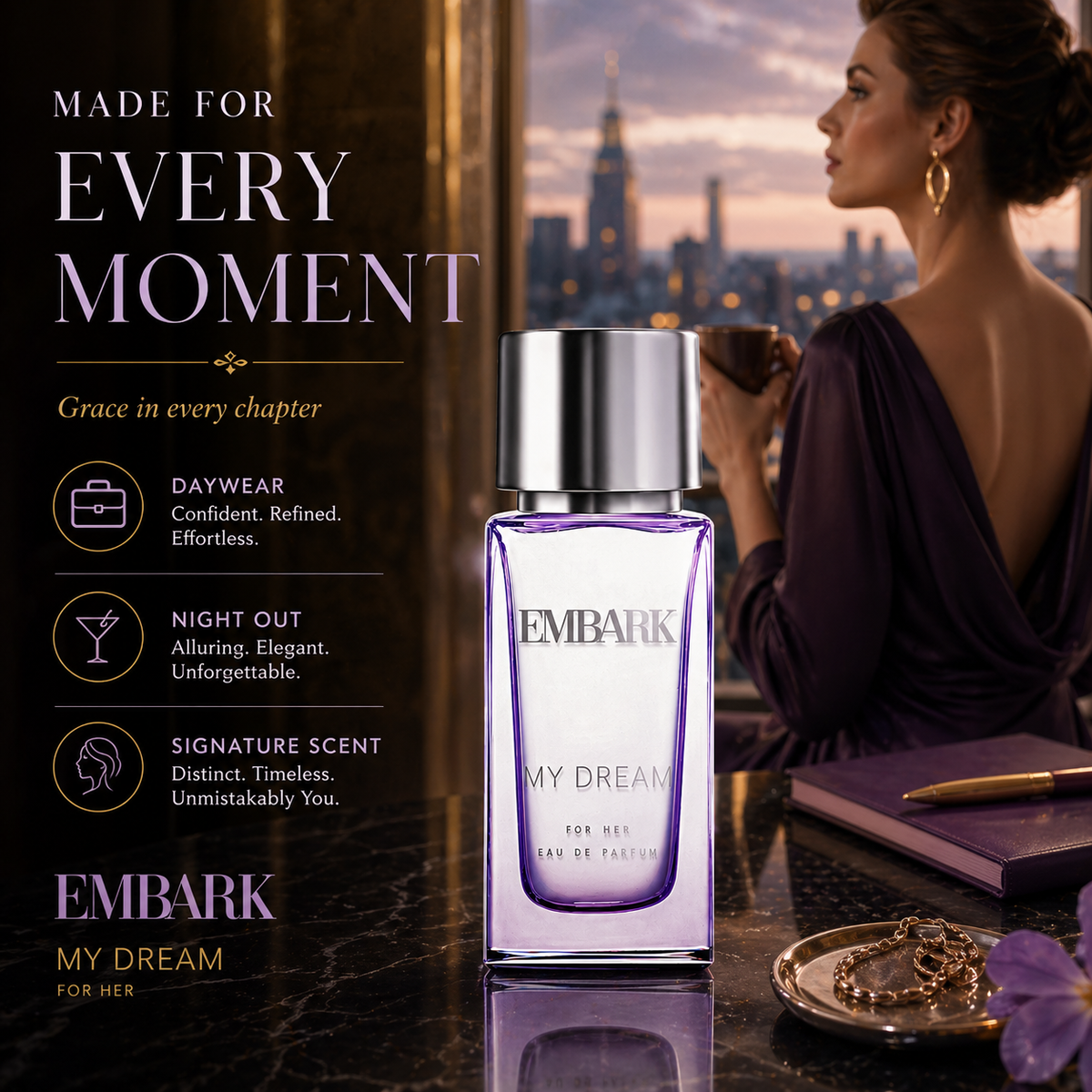 My Dream For Her - Eau De Parfum (EDP) Embark Perfumes Best Perfume for men Best Perfume for women Buy Perfume Online Best Perfume for Her Best Perfume for Her Long Lasting Perfumes