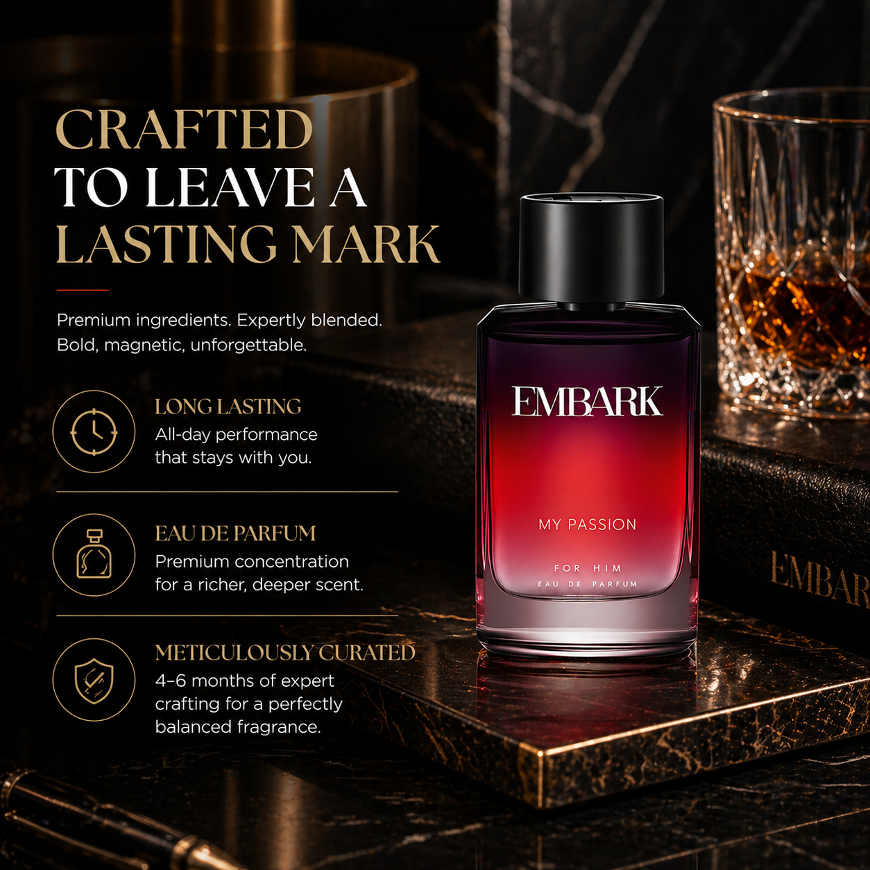 My Passion For Him - Eau De Parfum (EDP) Embark Perfumes Best Perfume for men Best Perfume for women Buy Perfume Online Best Perfume for Her Best Perfume for Her Long Lasting Perfumes