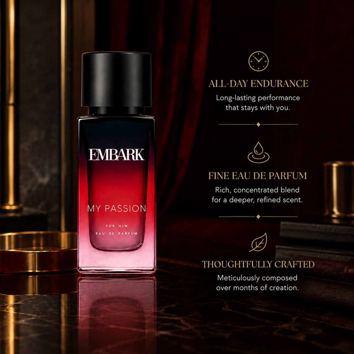 My Passion For Him - Eau De Parfum (EDP) Embark Perfumes Best Perfume for men Best Perfume for women Buy Perfume Online Best Perfume for Her Best Perfume for Her Long Lasting Perfumes