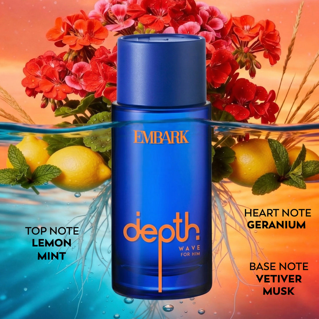 Wave For Him - Eau De Parfum (EDP) Embark Perfumes Best Perfume for men Best Perfume for women Buy Perfume Online Best Perfume for Her Best Perfume for Her Long Lasting Perfumes