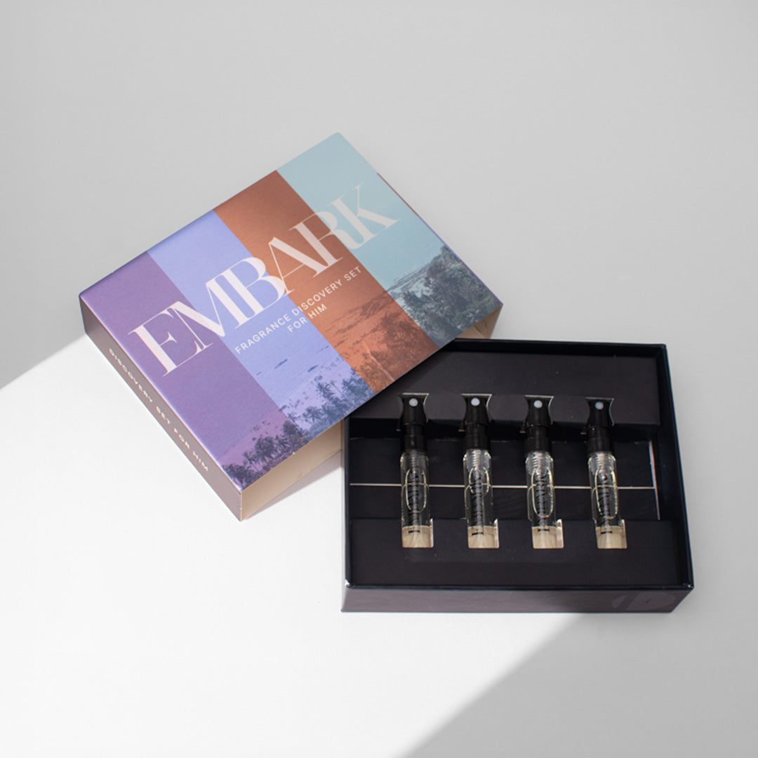Discovery Set For Him - Eau De Parfum (EDP) - 4 x 2 ml Embark Perfumes Best Perfume for men Best Perfume for women Buy Perfume Online Best Perfume for Her Best Perfume for Her Long Lasting Perfumes