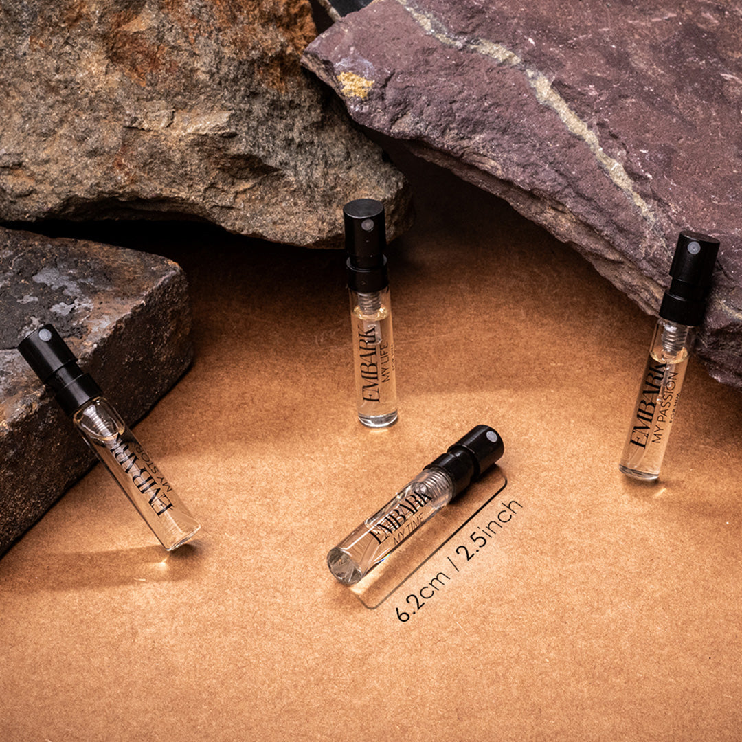 Discovery Set For Him - Eau De Parfum (EDP) - 4 x 2 ml Embark Perfumes Best Perfume for men Best Perfume for women Buy Perfume Online Best Perfume for Her Best Perfume for Her Long Lasting Perfumes