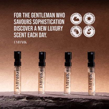 Discovery Set For Him - Eau De Parfum (EDP) - 4 x 2 ml Embark Perfumes Best Perfume for men Best Perfume for women Buy Perfume Online Best Perfume for Her Best Perfume for Her Long Lasting Perfumes