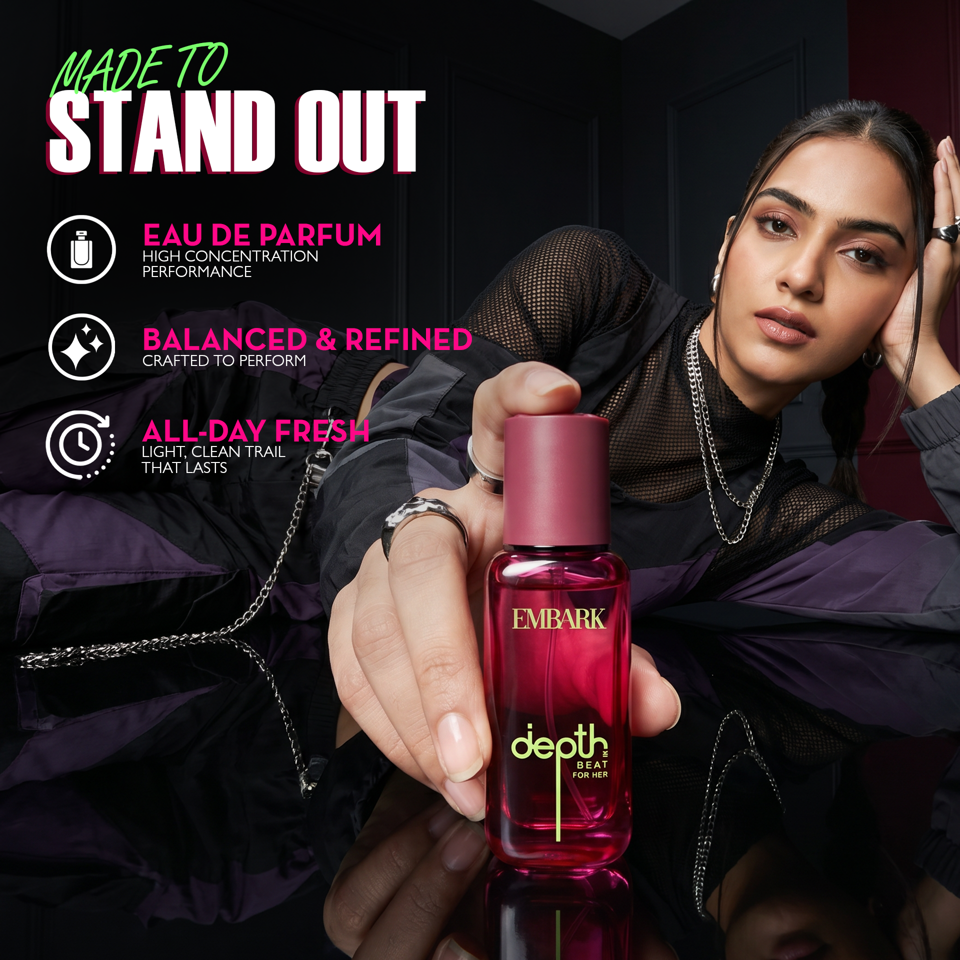 Beat For Her - Eau De Parfum (EDP) Embark Perfumes Best Perfume for men Best Perfume for women Buy Perfume Online Best Perfume for Her Best Perfume for Her Long Lasting Perfumes