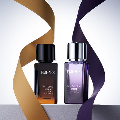 2-Piece Giftset - My Life Intense For Him &amp; My Dream Intense For Her - Eau De Parfum (EDP) Embark Perfumes Best Perfume for men Best Perfume for women Buy Perfume Online Best Perfume for Her Best Perfume for Her Long Lasting Perfumes