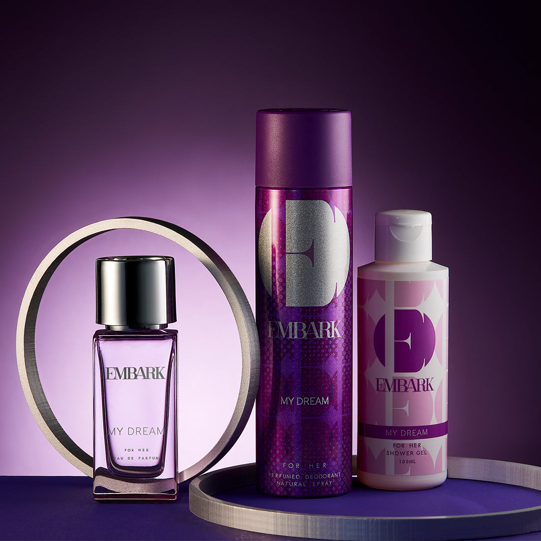 3-Piece Giftset - My Dream For Her Embark Perfumes Best Perfume for men Best Perfume for women Buy Perfume Online Best Perfume for Her Best Perfume for Her Long Lasting Perfumes
