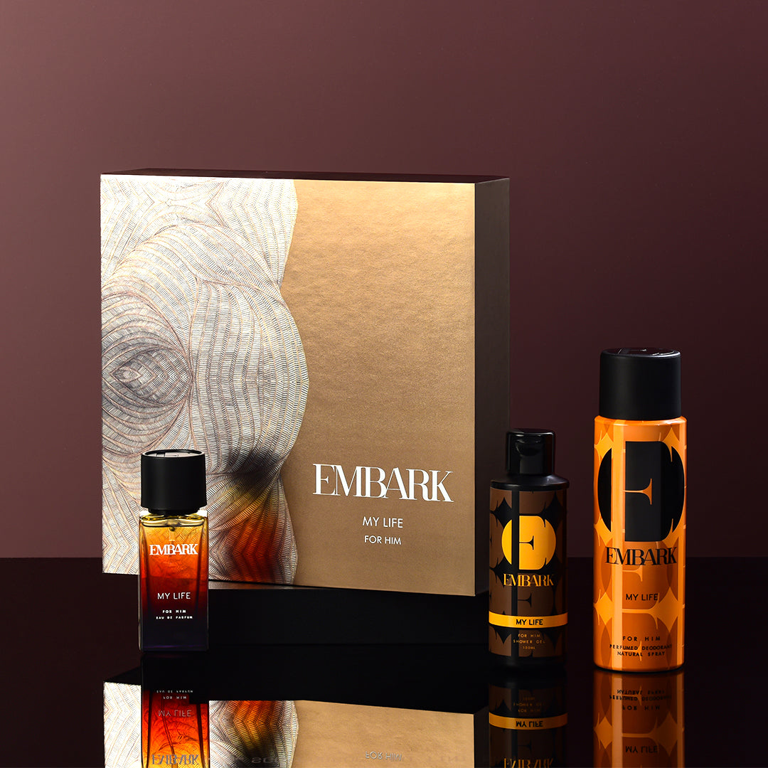 3-Piece Giftset - My Life For Him Embark Perfumes Best Perfume for men Best Perfume for women Buy Perfume Online Best Perfume for Her Best Perfume for Her Long Lasting Perfumes