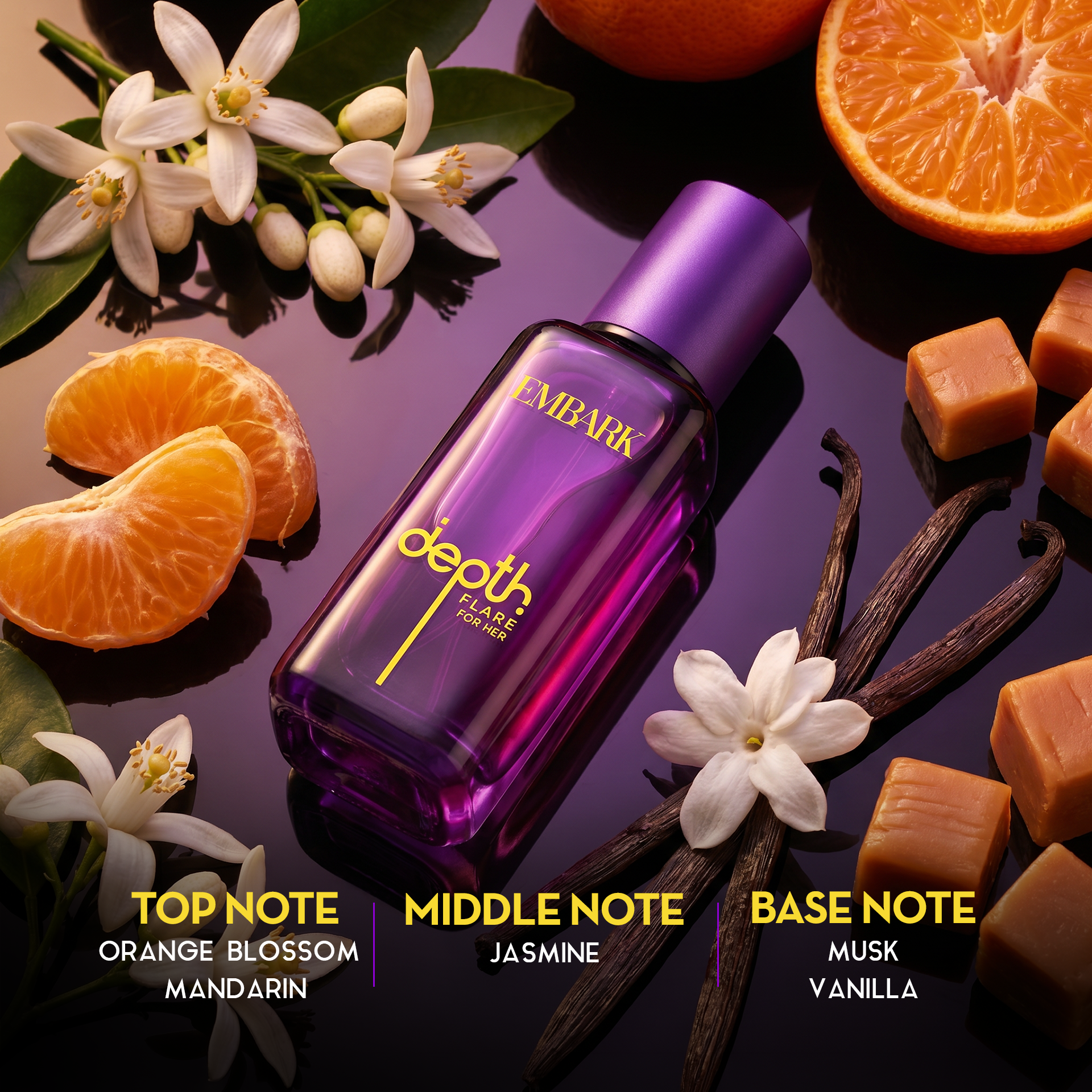 Flare For Her - Eau De Parfum (EDP) Embark Perfumes Best Perfume for men Best Perfume for women Buy Perfume Online Best Perfume for Her Best Perfume for Her Long Lasting Perfumes