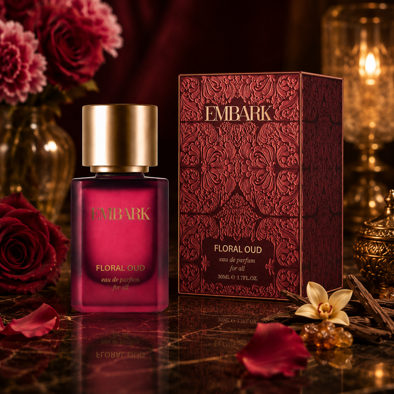 Floral Oud For All - Eau De Parfum (EDP) Embark Perfumes Best Perfume for men Best Perfume for women Buy Perfume Online Best Perfume for Her Best Perfume for Her Long Lasting Perfumes