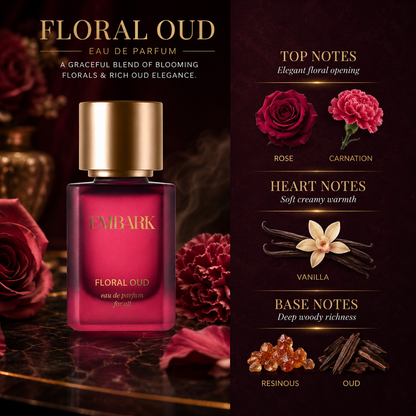 Floral Oud For All - Eau De Parfum (EDP) Embark Perfumes Best Perfume for men Best Perfume for women Buy Perfume Online Best Perfume for Her Best Perfume for Her Long Lasting Perfumes