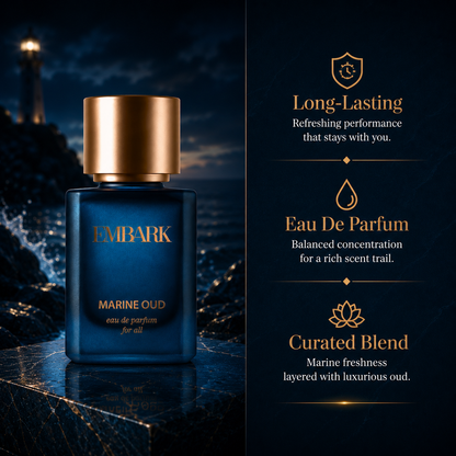 Marine Oud For All - Eau De Parfum (EDP) Embark Perfumes Best Perfume for men Best Perfume for women Buy Perfume Online Best Perfume for Her Best Perfume for Her Long Lasting Perfumes
