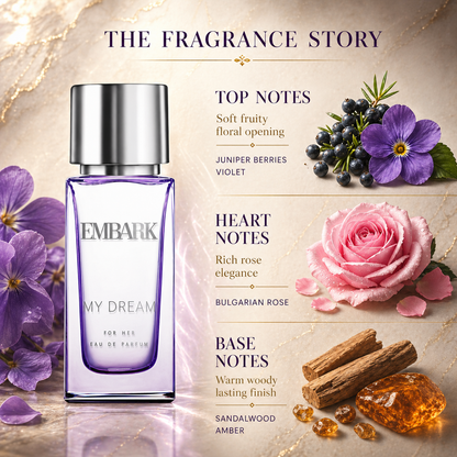 My Dream For Her - Eau De Parfum (EDP) Embark Perfumes Best Perfume for men Best Perfume for women Buy Perfume Online Best Perfume for Her Best Perfume for Her Long Lasting Perfumes