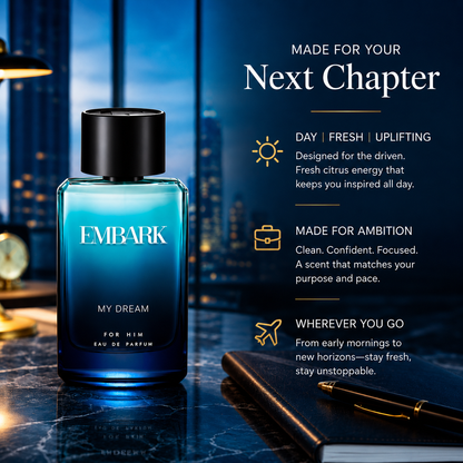 My Dream For Him - Eau De Parfum (EDP) Embark Perfumes Best Perfume for men Best Perfume for women Buy Perfume Online Best Perfume for Her Best Perfume for Her Long Lasting Perfumes