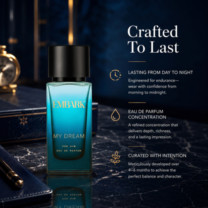 My Dream For Him - Eau De Parfum (EDP) Embark Perfumes Best Perfume for men Best Perfume for women Buy Perfume Online Best Perfume for Her Best Perfume for Her Long Lasting Perfumes