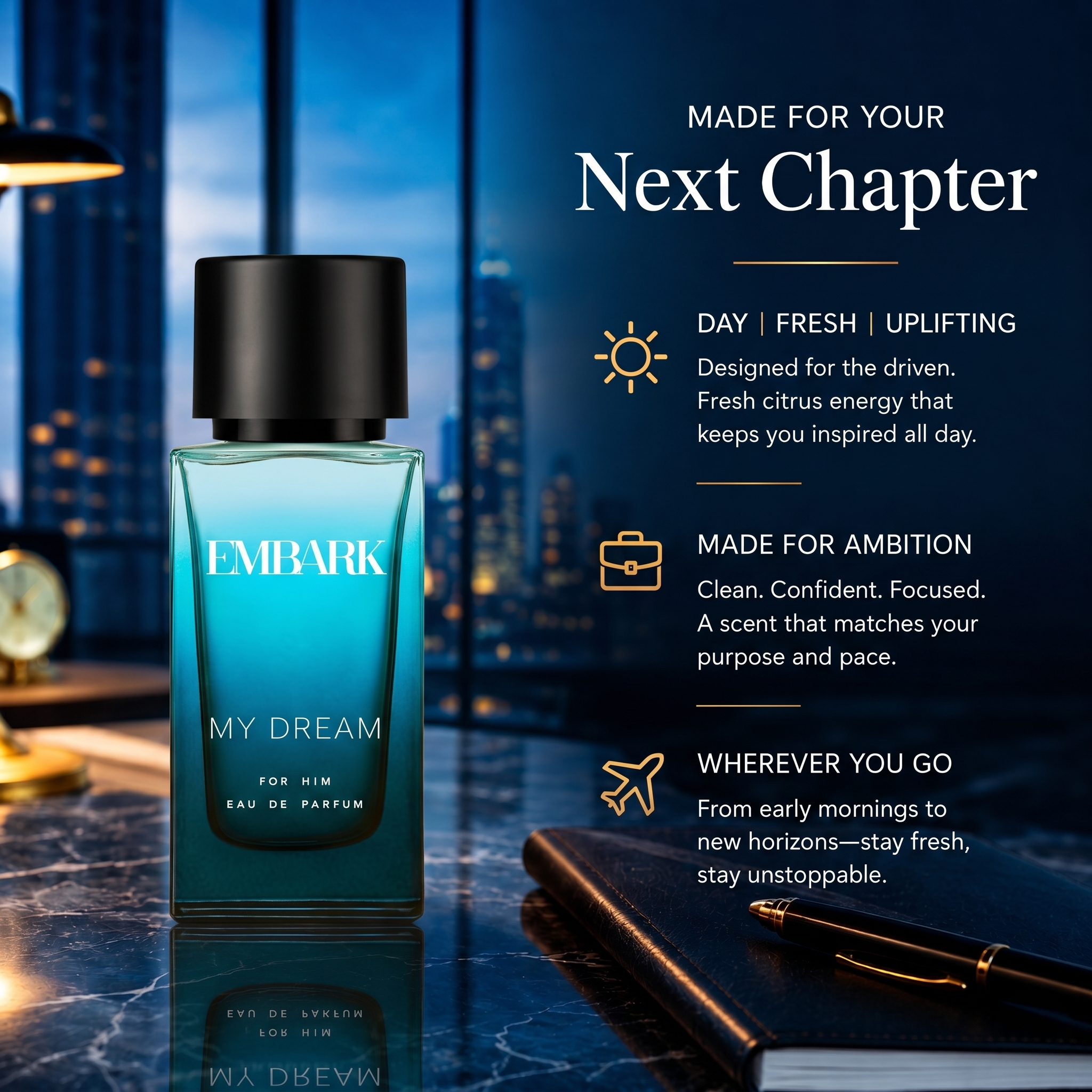 My Dream For Him - Eau De Parfum (EDP) Embark Perfumes Best Perfume for men Best Perfume for women Buy Perfume Online Best Perfume for Her Best Perfume for Her Long Lasting Perfumes