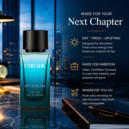 My Dream For Him - Eau De Parfum (EDP) Embark Perfumes Best Perfume for men Best Perfume for women Buy Perfume Online Best Perfume for Her Best Perfume for Her Long Lasting Perfumes