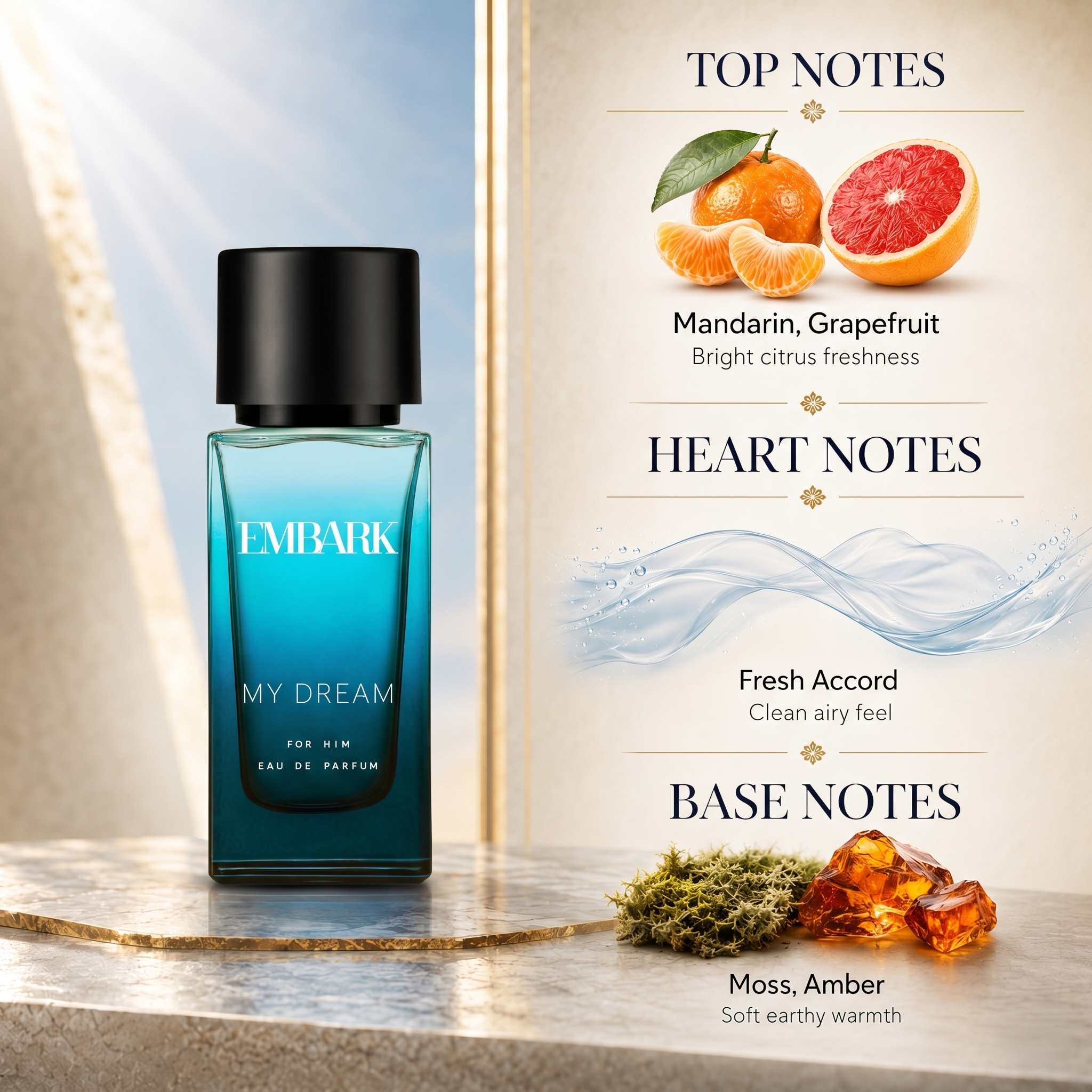 My Dream For Him - Eau De Parfum (EDP) Embark Perfumes Best Perfume for men Best Perfume for women Buy Perfume Online Best Perfume for Her Best Perfume for Her Long Lasting Perfumes
