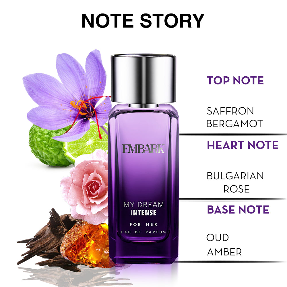 My Dream Intense For Her - Eau De Parfum (EDP) Embark Perfumes Best Perfume for men Best Perfume for women Buy Perfume Online Best Perfume for Her Best Perfume for Her Long Lasting Perfumes