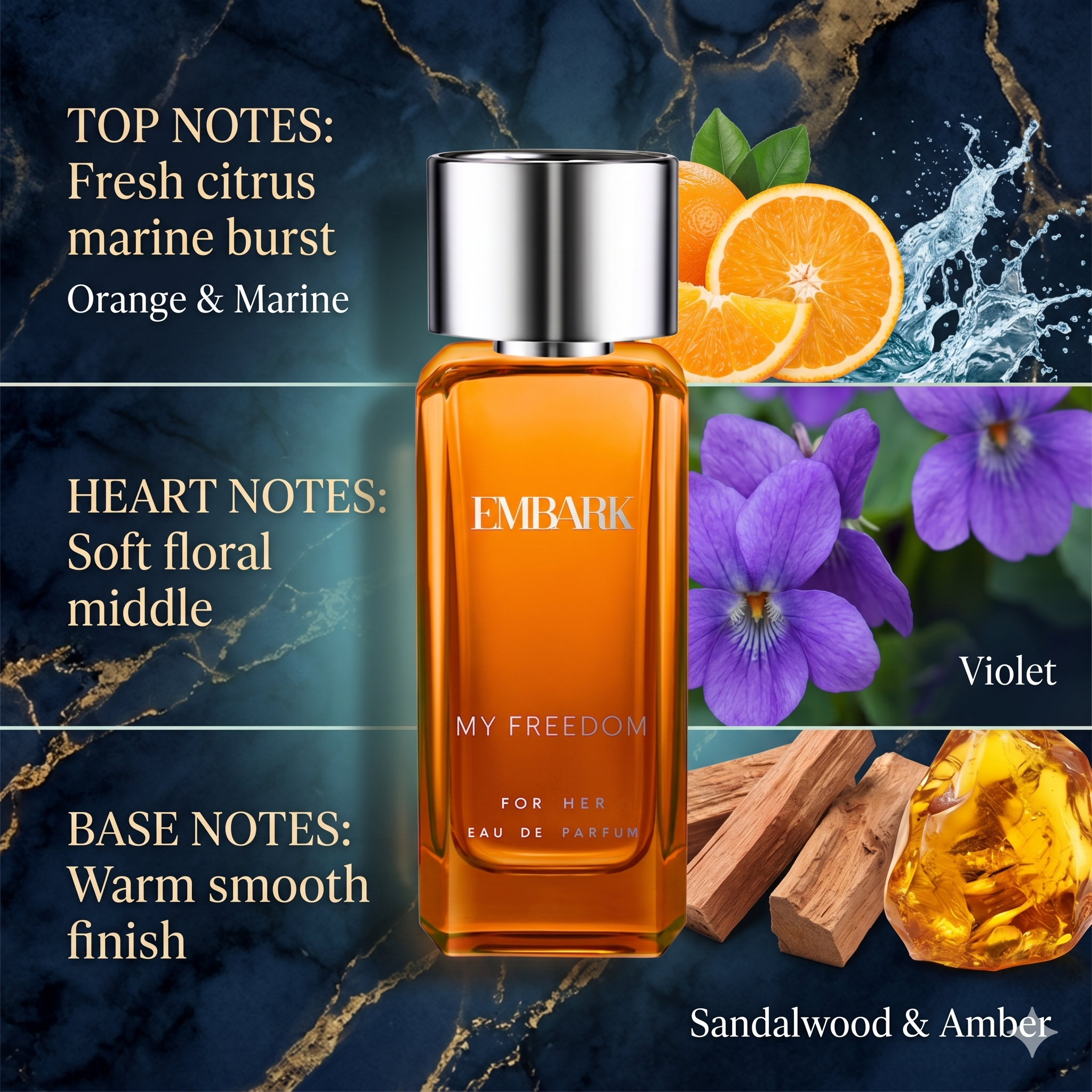 My Freedom For Her - Eau De Parfum (EDP) Embark Perfumes Best Perfume for men Best Perfume for women Buy Perfume Online Best Perfume for Her Best Perfume for Her Long Lasting Perfumes