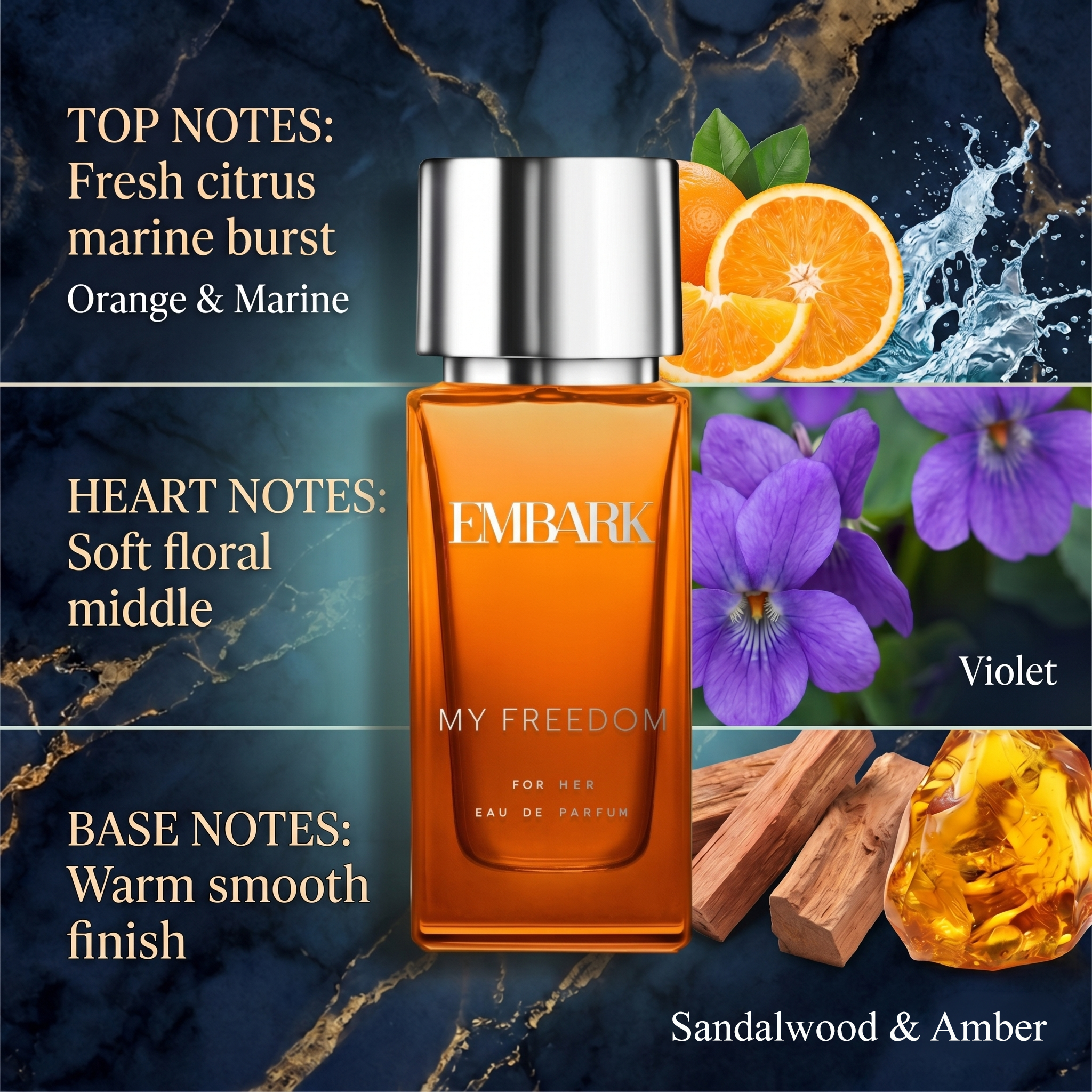 My Freedom For Her - Eau De Parfum (EDP) Embark Perfumes Best Perfume for men Best Perfume for women Buy Perfume Online Best Perfume for Her Best Perfume for Her Long Lasting Perfumes