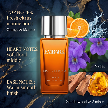 My Freedom For Her - Eau De Parfum (EDP) Embark Perfumes Best Perfume for men Best Perfume for women Buy Perfume Online Best Perfume for Her Best Perfume for Her Long Lasting Perfumes