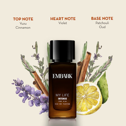 My Life Intense For Him - Eau De Parfum (EDP) Embark Perfumes Best Perfume for men Best Perfume for women Buy Perfume Online Best Perfume for Her Best Perfume for Her Long Lasting Perfumes