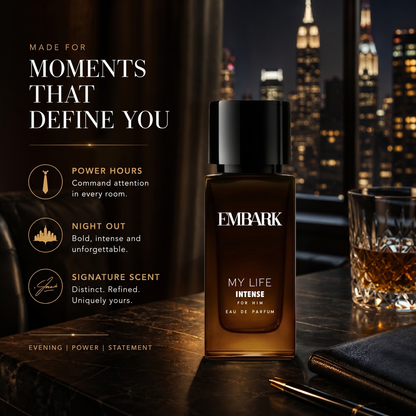 My Life Intense For Him - Eau De Parfum (EDP) Embark Perfumes Best Perfume for men Best Perfume for women Buy Perfume Online Best Perfume for Her Best Perfume for Her Long Lasting Perfumes