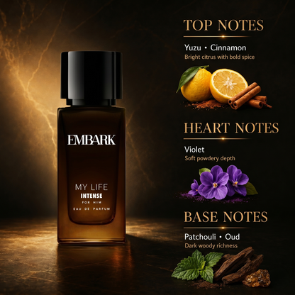 My Life Intense For Him - Eau De Parfum (EDP) Embark Perfumes Best Perfume for men Best Perfume for women Buy Perfume Online Best Perfume for Her Best Perfume for Her Long Lasting Perfumes