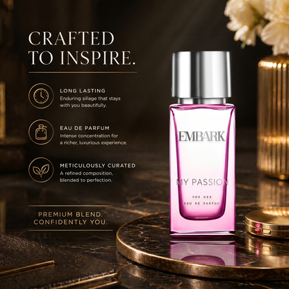 My Passion For Her - Eau De Parfum (EDP) Embark Perfumes Best Perfume for men Best Perfume for women Buy Perfume Online Best Perfume for Her Best Perfume for Her Long Lasting Perfumes