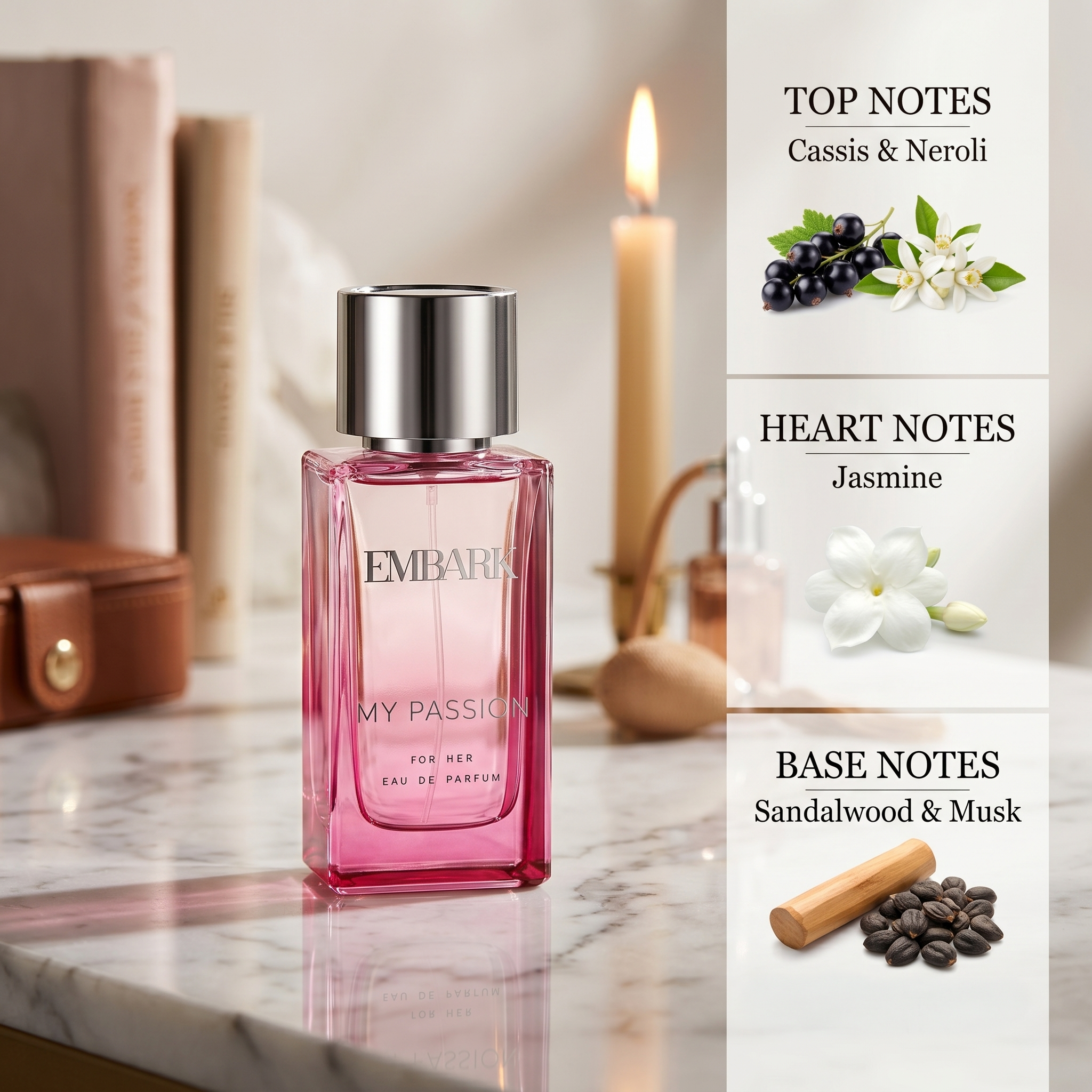 My Passion For Her - Eau De Parfum (EDP) Embark Perfumes Best Perfume for men Best Perfume for women Buy Perfume Online Best Perfume for Her Best Perfume for Her Long Lasting Perfumes
