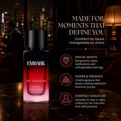 My Passion For Him - Eau De Parfum (EDP) Embark Perfumes Best Perfume for men Best Perfume for women Buy Perfume Online Best Perfume for Her Best Perfume for Her Long Lasting Perfumes