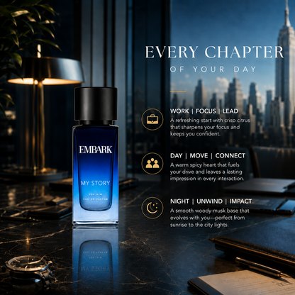 My Story For Him - Eau De Parfum (EDP) Embark Perfumes Best Perfume for men Best Perfume for women Buy Perfume Online Best Perfume for Her Best Perfume for Her Long Lasting Perfumes