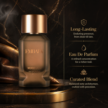 Wood Oud For All - Eau De Parfum (EDP) Embark Perfumes Best Perfume for men Best Perfume for women Buy Perfume Online Best Perfume for Her Best Perfume for Her Long Lasting Perfumes