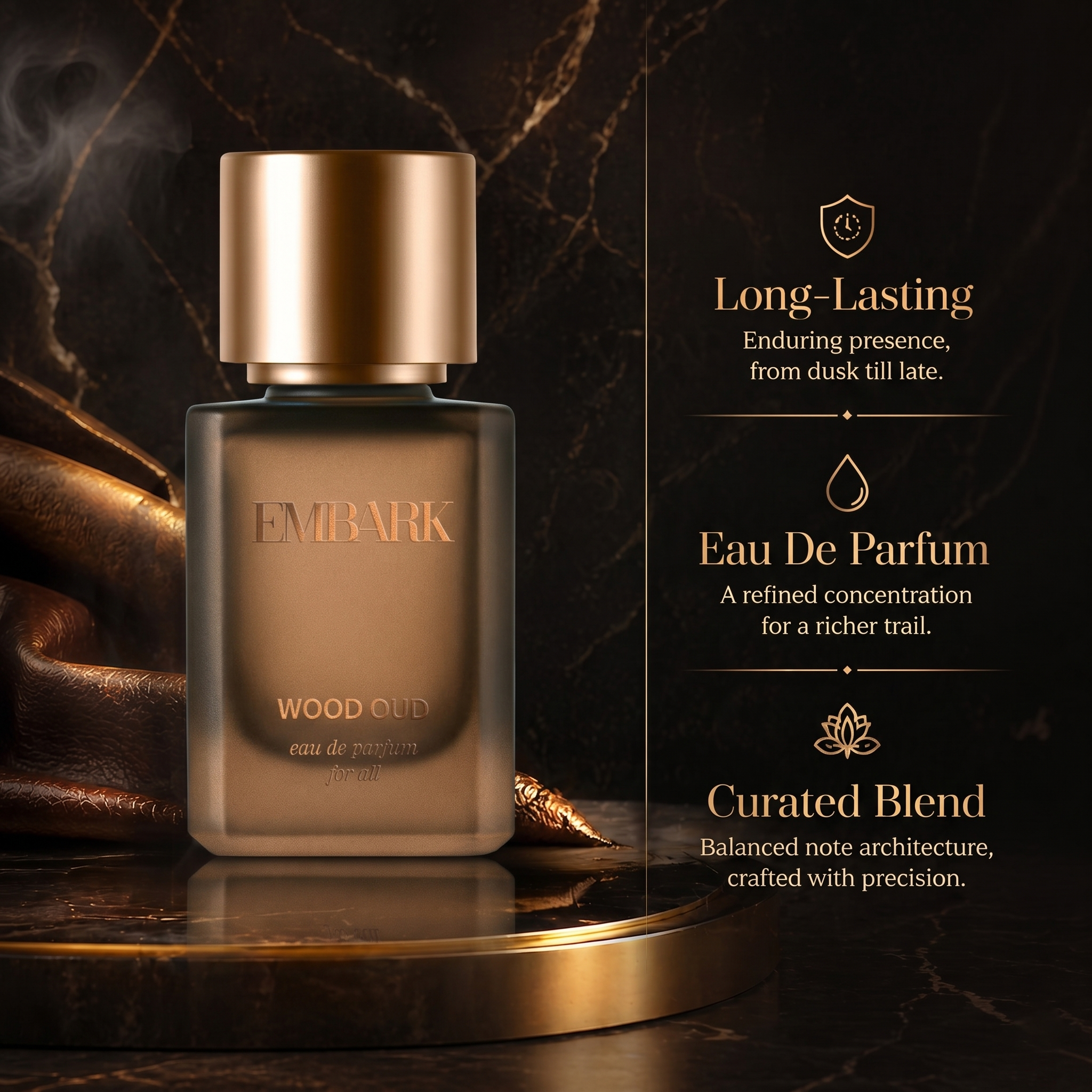 Wood Oud For All - Eau De Parfum (EDP) Embark Perfumes Best Perfume for men Best Perfume for women Buy Perfume Online Best Perfume for Her Best Perfume for Her Long Lasting Perfumes